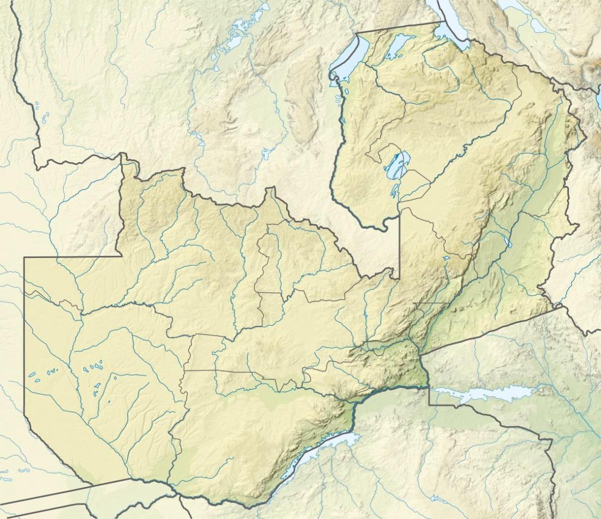 Mapa da Zâmbia rio 